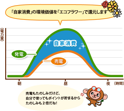 「自家消費」の環境価値を「エコフラワー」で還元します